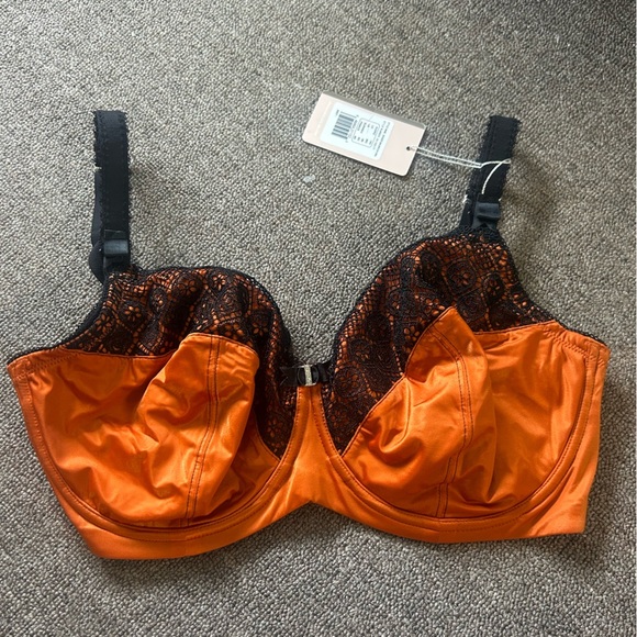Cake Lingerie, size 36I, BNWT, orange lace nursing maternity bra, with underwire - Picture 2 of 10